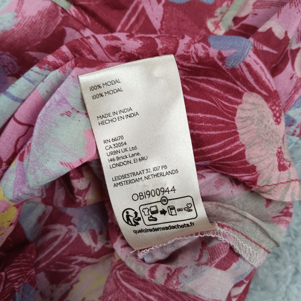 Pilcro Button Up Shirt Floral Women S Pink Multi Long Sleeve OB1900944 - Picture 5 of 8